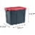Rubbermaid Roughneck 18 Gal Plastic Holiday Storage Tote, Green and Red (6 Pack) Perspective: back