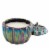 Northern Lights Iridescent Ceramic Pumpkin Candle - Black Perspective: back
