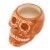 Northern Lights Candles Day of the Dead Sugar Orange Skull Candle - Dia de los Muertos Perspective: back