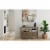 Lev Solid Wood Console Table In Smoky Brown Perspective: back