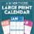 2025 Large Print 16 Month Wall Calendar by Trends International Perspective: back