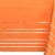 American Greetings Plastic Table Cover, Orange with White Striped Perspective: back