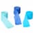 American Greetings 30' Crepe Paper, Assorted Blue (3-Count) Perspective: back