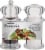 Trudeau Traditional Pepper Mill and Salt Shaker - Clear/Silver Perspective: back