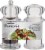 Trudeau Traditional Pepper Mill and Salt Shaker - Clear/Silver Perspective: back