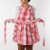 Now Designs Classic Adjustable Straps Red Gingham Kitchen Apron Perspective: back