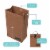 Heirloom 100% Cotton Lunch Bag for Work and School with Magnetic Closure Brown Perspective: back
