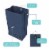 Heirloom 100% Cotton Lunch Bag for Work and School with Magnetic Closure Blue Perspective: back