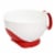 Cuisipro Deluxe Batter Bowl Mixing With Handle And Measurements, Red Perspective: back