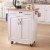DHP Kitchen Island Cart with Drawer & Storage Shelves, White Perspective: back