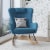 Baby Relax Robbie Rocker Accent Chair with Storage Pockets, Blue Linen Perspective: back