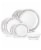 Corelle® Signature Laminated Glass Dinnerware Set - Brushed Silver Perspective: back