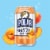 Polar Georgia Peach Flavored Seltzer Water Cans Perspective: back