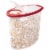 Rubbermaid® Cereal Keeper Storage Container - Clear/Red Perspective: back