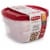 Rubbermaid® EasyFindLids™ Food Storage Container, 4-Piece Set, Red Perspective: back