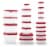 Rubbermaid Easy Find Containers with Lids -  Clear/Red Perspective: back