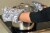 DII Gray Damask Oven Mitt & Potholder Set Perspective: back
