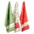 Design Imports Assorted Festive Christmas Embellished Dishtowel - Set of 3 Perspective: back