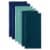 Design Imports CAMZ12450 Recycled Cotton Waffle Dishtowel Set, Assorted Blues - Set of 6 Perspective: back