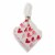 Dii Two Hearts Print Napkin (Set Of 6) Perspective: back