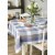 DII French Blue Tri Color Check Tablecloth Perspective: back