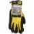 CAT® Men's Nitrile Coated Nylon Knit Glove - Black / Yellow Perspective: back