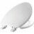 Mayfair Slow Close Elongated Plastic Toilet Seat - White Perspective: back