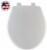 Mayfair Slow Close Round White Plastic Toilet Seat Perspective: back