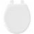Mayfair White Round Enameled Wood Toilet Seat Perspective: back