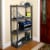Sterilite 4-Tier Gray Storage Shelf Perspective: back