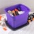 Sterilite® Storage Tote with Lid - Purple and Black Perspective: back