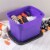 Sterilite® Storage Tote with Lid - Purple and Black Perspective: back