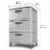 Sterilite 3 Drawer Weave Tower Drawers - Cement Perspective: back