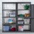 Sterilite 5-Tier Shelving Unit - Flat Gray Perspective: back