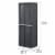 Sterilite Adjustable 4-Shelf Storage Cabinet With Doors, Dark Gray Perspective: back
