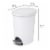 STERILITE 2.6 GALLON ULTRA STEP-ON WASTEBASKET - WHITE Perspective: back