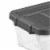 Sterilite 16 Quart Clear Plastic Stacking Storage Container Box with Gray Lid Perspective: back