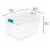 Sterilite Latching Storage Box - Clear/White Perspective: back
