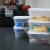 Sterilite Storage Box with Lid - Clear / White Perspective: back