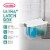 Sterilite 30 Qt Clear Plastic Stackable Storage Bin w/ Latch Lid, White (6 Pack) Perspective: back