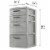 Sterilite 4 Drawer Weave Tower - Cement Perspective: back