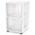 2-Pack Sterilite 36208002 Ultra 2 Drawer Plastic Rolling Storage Container Perspective: back