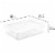 Sterilite 28 Quart Plastic Storage Box - White Perspective: back