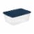 Sterilite Clear Storage Box Multipack - Marine Blue Perspective: back