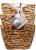 Maytex Mills Natural Havana Water Hyacinth Rectangular Tapered Basket Perspective: back