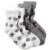 Earth Therapeutics Thera Soft Grey Polka Dot Moisturizing Socks Perspective: back