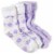 Earth Therapeutics Thera Soft Lavender Polka Dot Moisturizing Socks Perspective: back