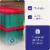HOMZ Durabilt 27 Gallon Heavy Duty Holiday Storage Tote, Green/Red (2 Pack) Perspective: back