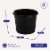 Homz 18 Gal Plastic Utility Storage Bucket Tub w/ Rope Handles, Black, (2 Pack) Perspective: back
