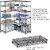 Safco Extra Shelves 36 x18  1250 lbs/Shelf 2/CT Black 5287BL Perspective: back